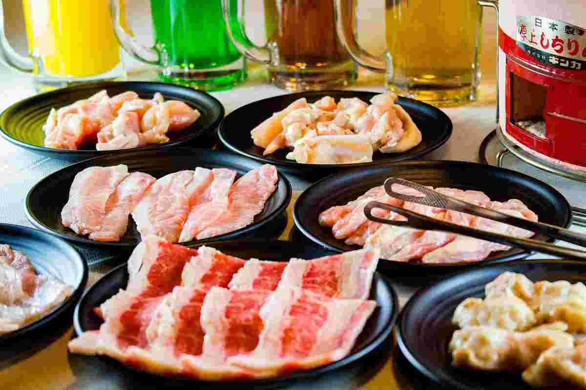 安安の焼肉の肉とドリンク
