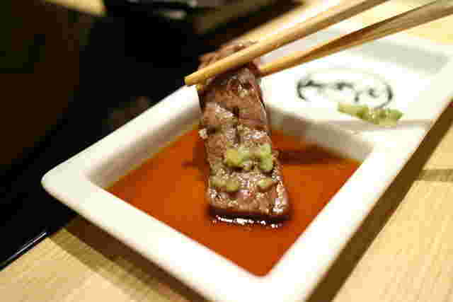 わさび醬油と焼肉