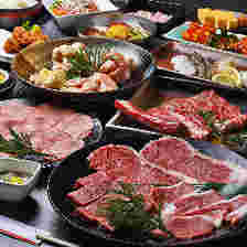 難波の焼肉焼肉 しゃぶしゃぶ あじびる花心 南店のメニュー例