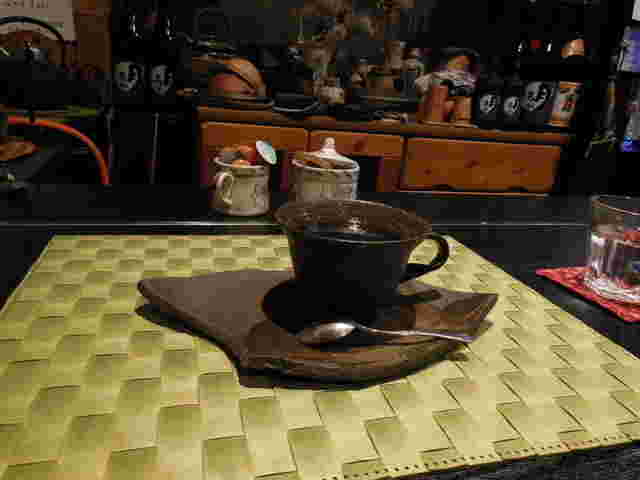 北ぢぞうの店内のコーヒー