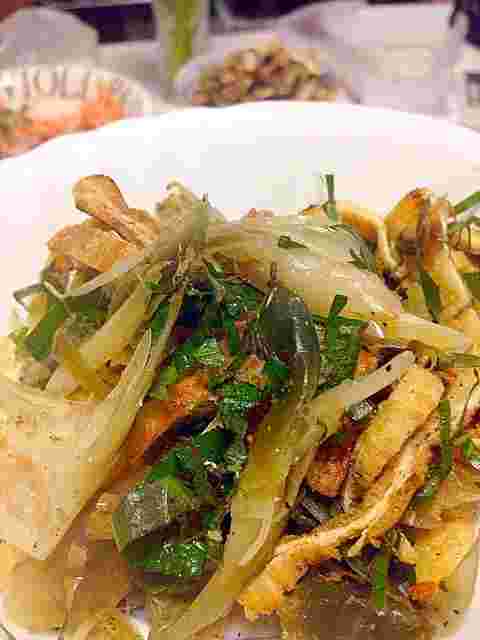 焼き油揚げと大葉の和え物
