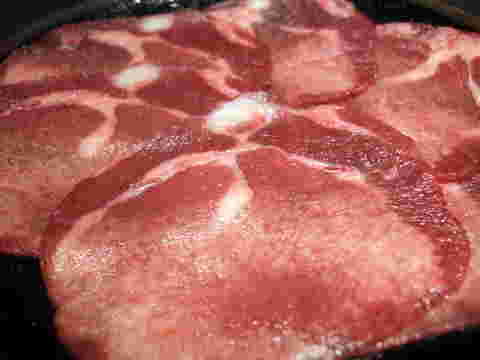 大きく切られたお肉