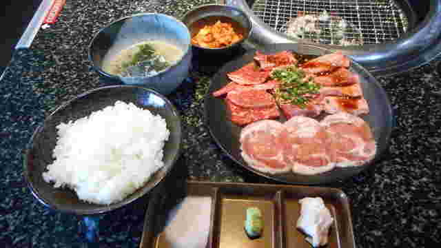 あみで焼くランチセットが美味しそうです