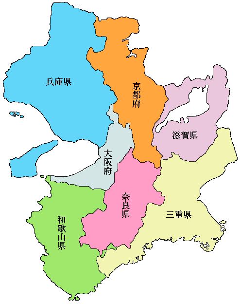 関西地図イラスト