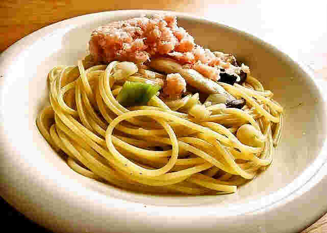 ｢カニ缶とエリンギの和風パスタ｣の画像