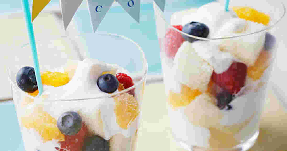 ヨーグルトとフルーツの簡単パフェ