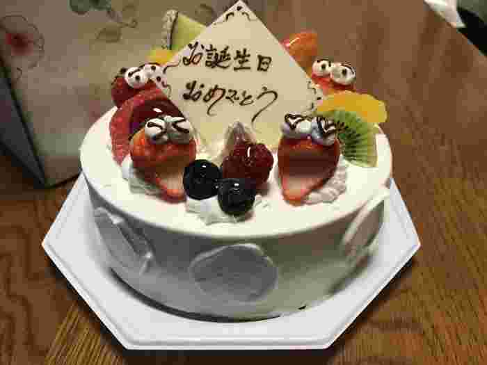 西洋菓子処バイエルンの誕生日ケーキ
