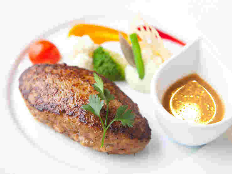レストラン尾道 レスポワール・ドゥ・カフェの自家製ハンバーグ
