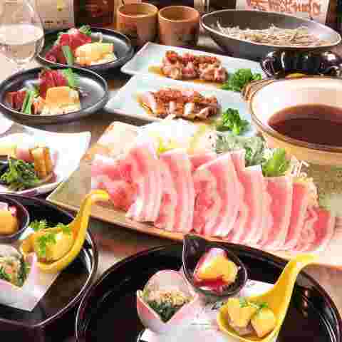 大衆肉割烹 にく久のコース料理の一例