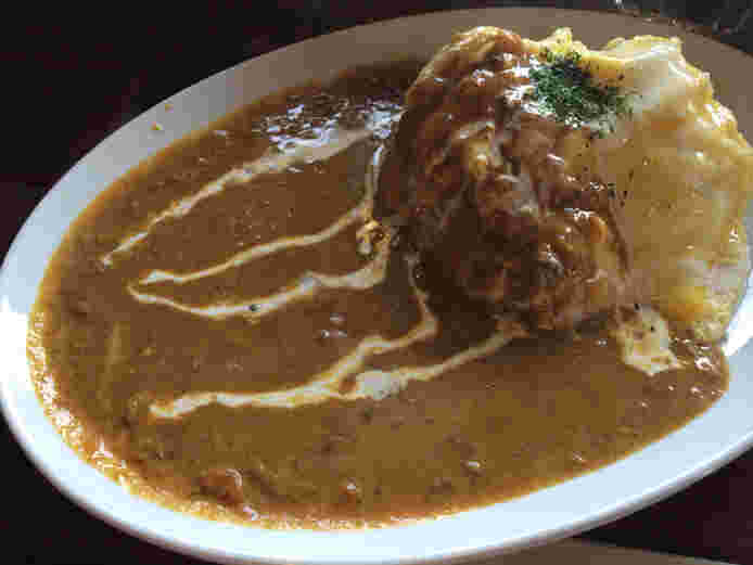 おいしそうな卵とカレー