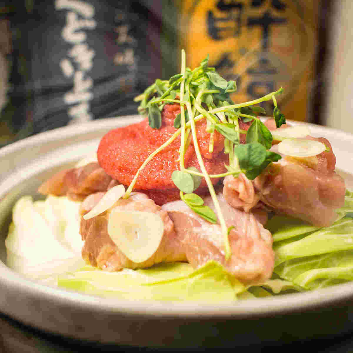 個室と地鶏和食 なか匠の明太子鍋