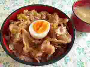 豚こま肉でスタミナ豚丼画像