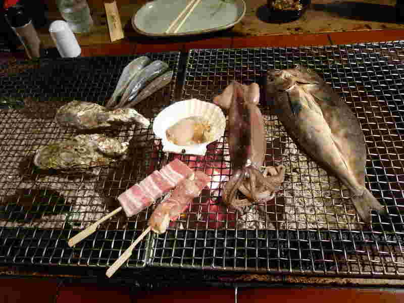 炉ばた煉瓦焼き物