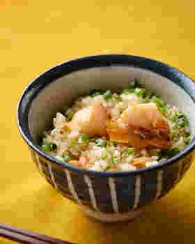美味しいホタテの炊き込みご飯