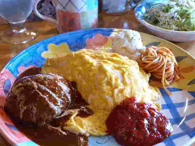 ひまわりのオムライス＆ハンバーグ