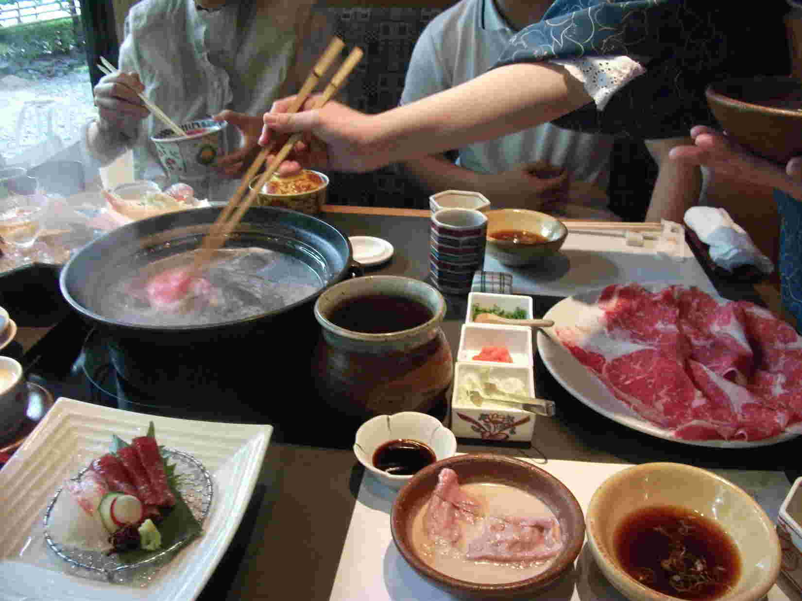木曽路のお昼のしゃぶしゃぶ