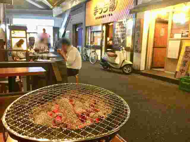 七輪もつ焼吉の店内のメニュー