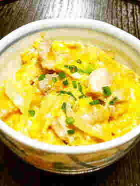 レンジで親子丼