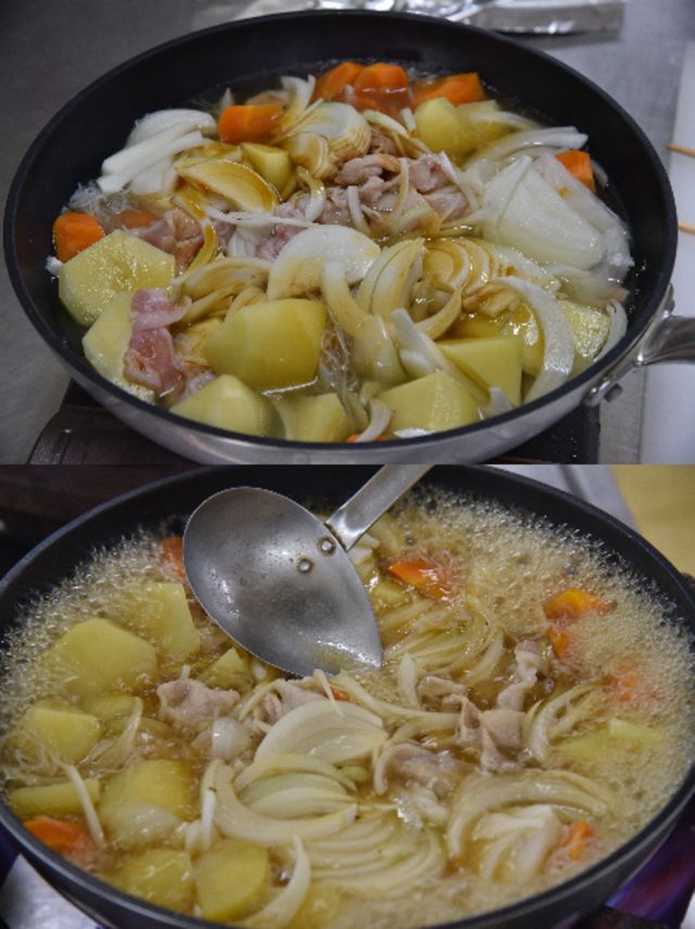 肉じゃがを冷ます