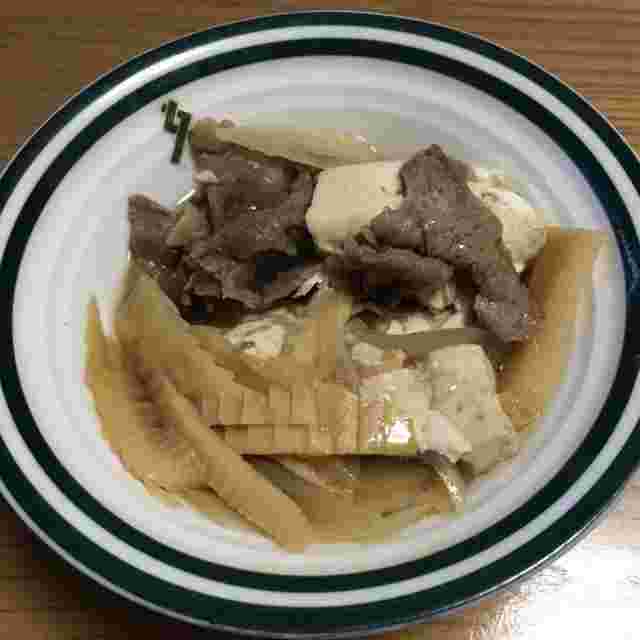 たけのこ入り肉豆腐