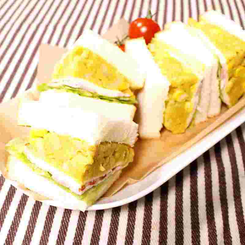 カレー風味のポテサラサンドイッチ