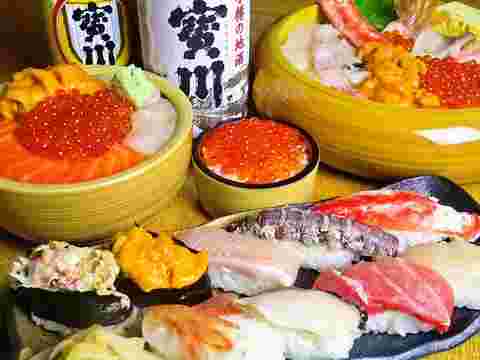 安くて新鮮なネタのお寿司や丼