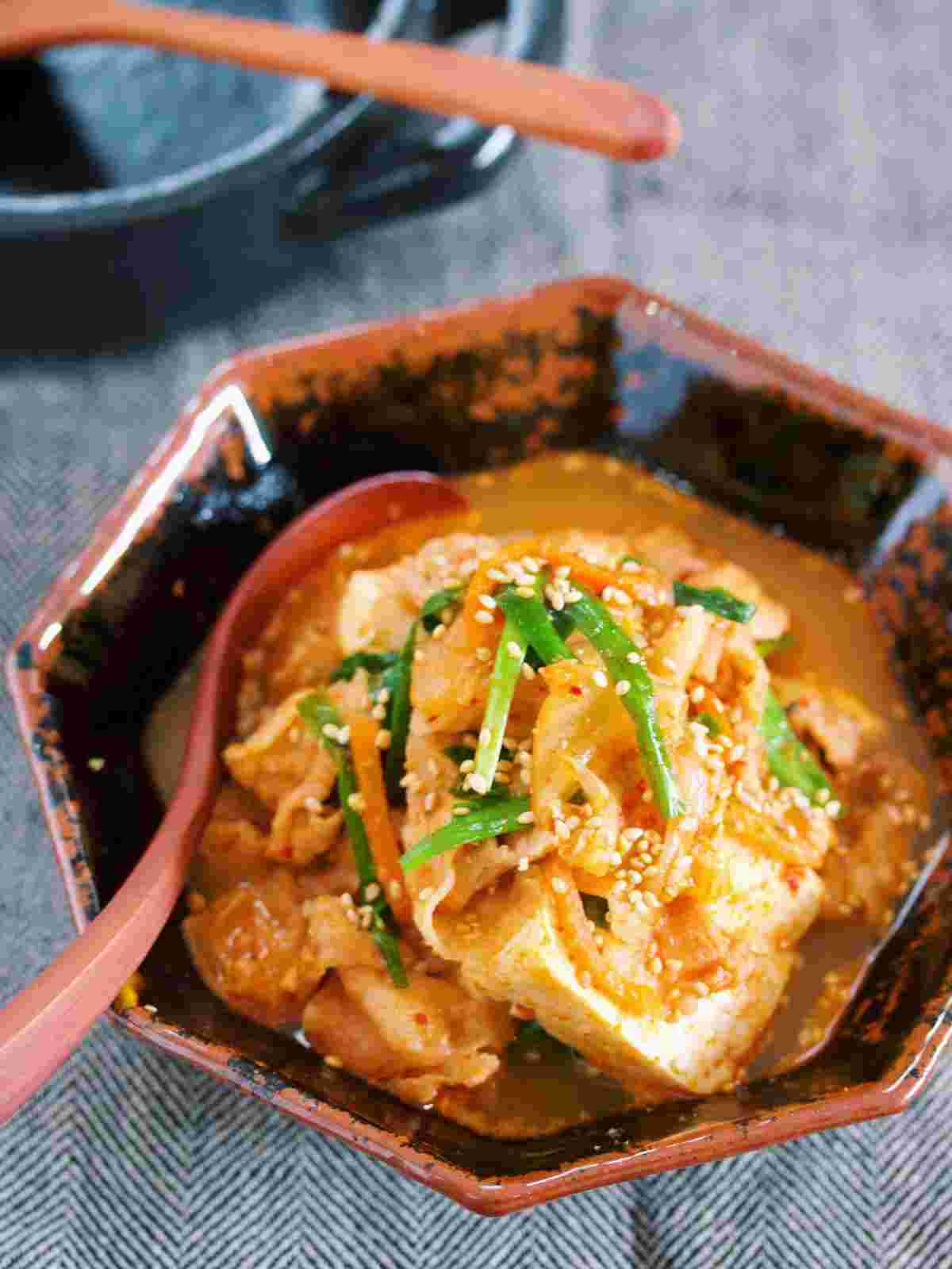 豚キムチ肉豆腐