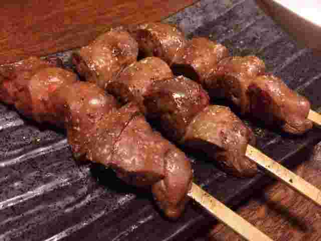 焼き鳥の鶏レバー3本