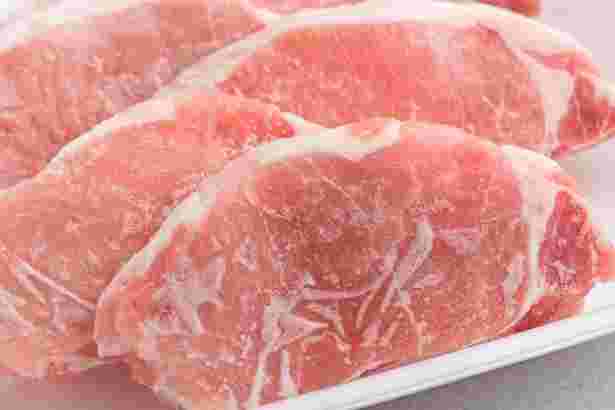半解凍の肉