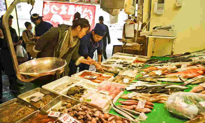 柳橋連合市場の魚屋