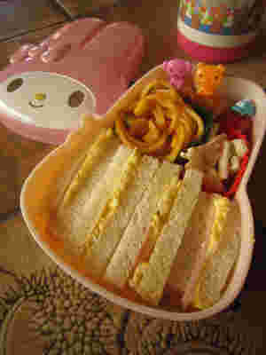 幼稚園児のサンドイッチ弁当