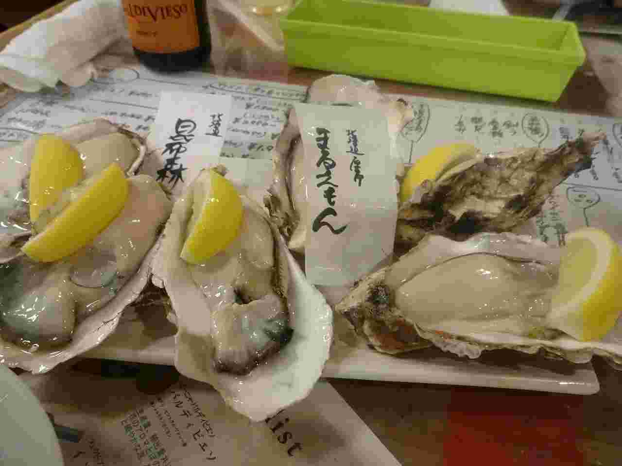 色んな産地の生牡蠣