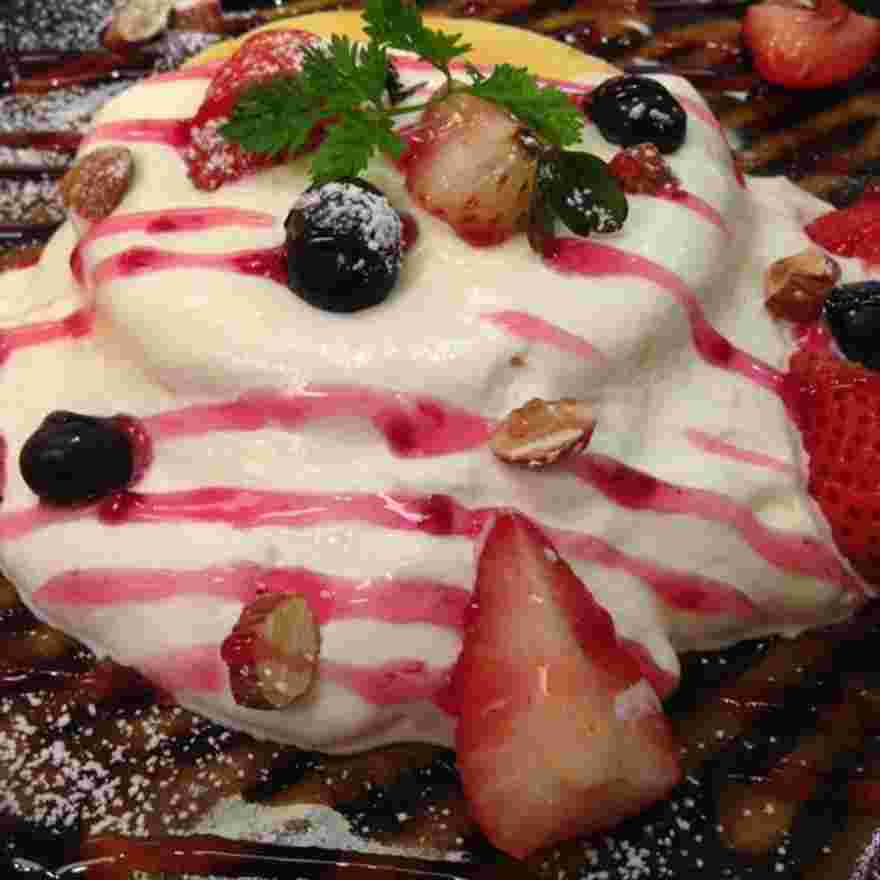 カフェアンドレストラン オムズのパンケーキ
