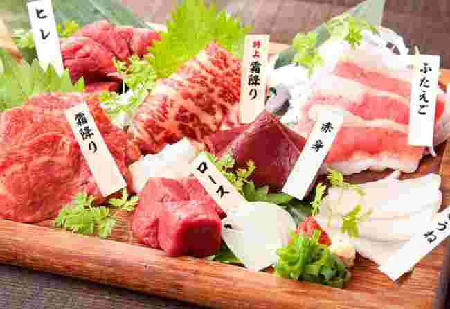 馬肉の盛り合わせ画像