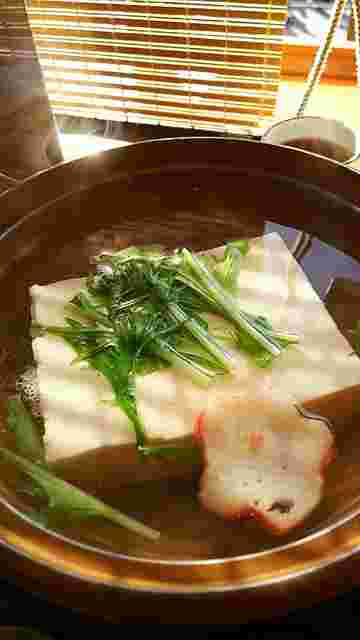 嵯峨御膳の湯豆腐