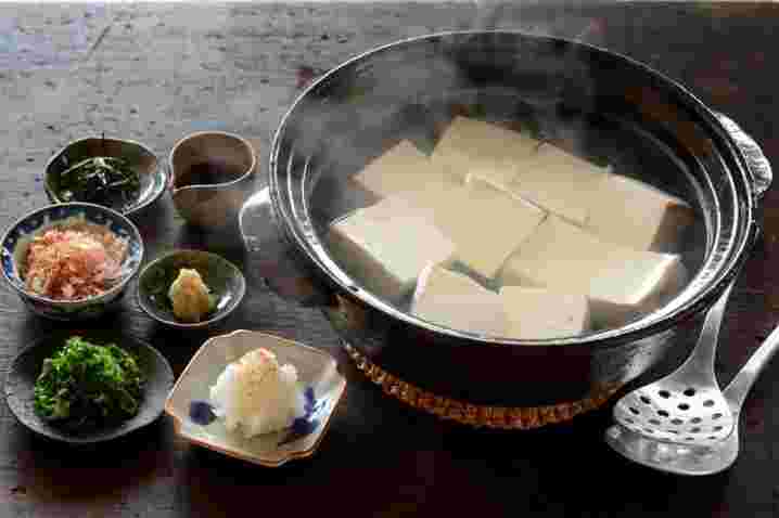 湯豆腐と薬味
