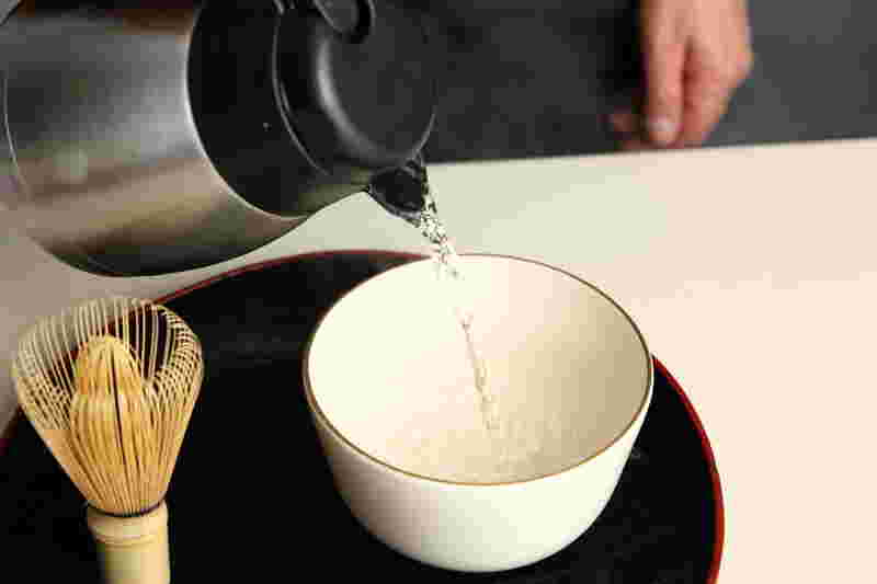 茶碗を温める