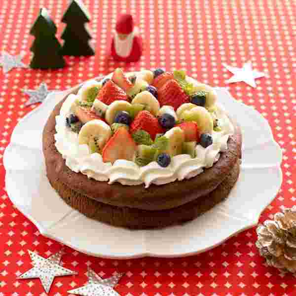 ガトーショコラクリスマス風デコ