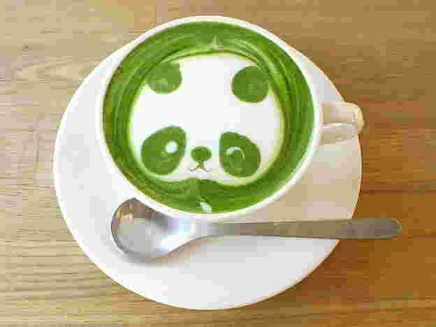 抹茶ラテアート