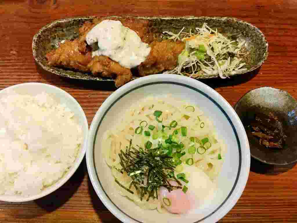 うどんとチキン南蛮