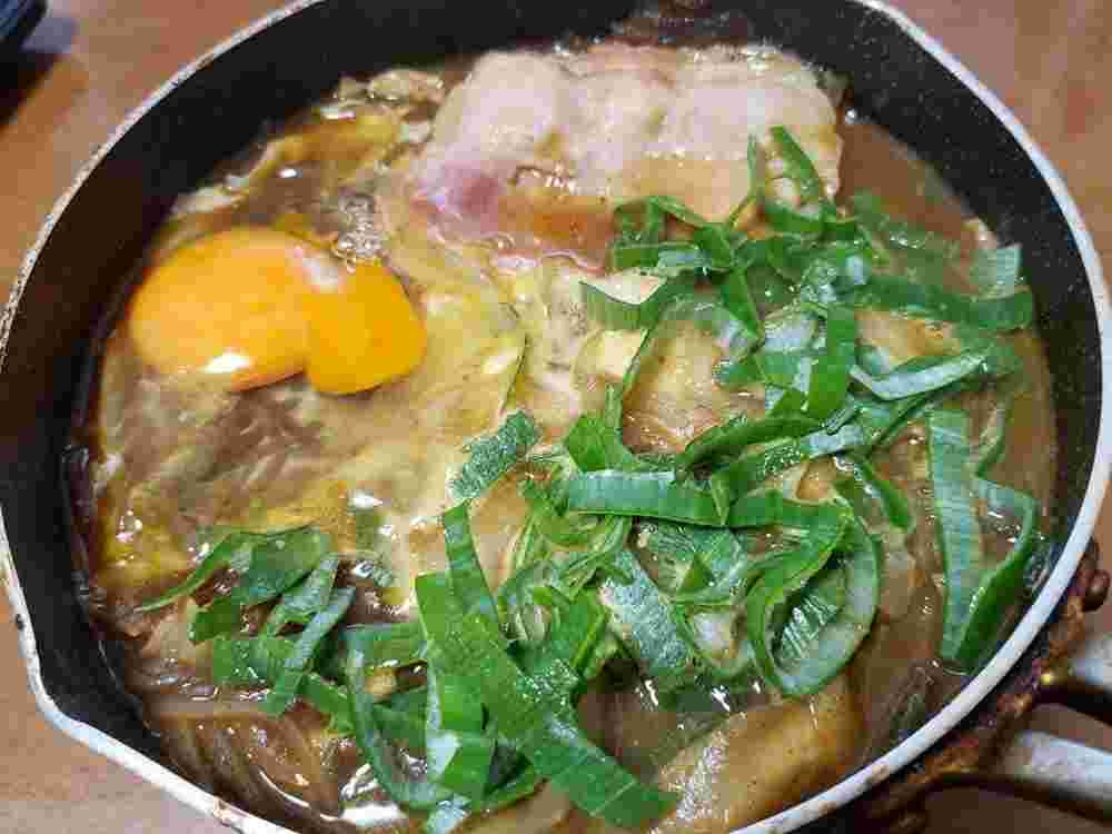 すき焼きの残りで作ったカレーうどん
