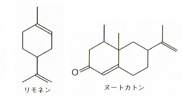ヌートカトンやリモネンの記号