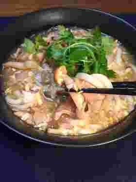豚肉ときのこのあんかけうどん