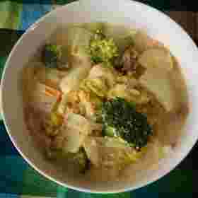 味噌と豆乳入り肉うどん