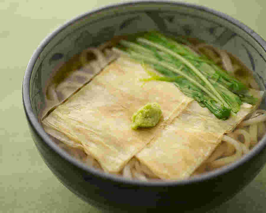 嵐山亭・湯葉うどんと湯葉御飯のセットランチ