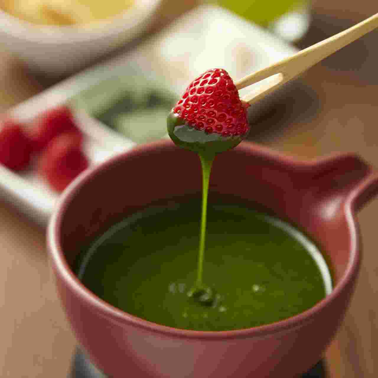 神楽坂茶寮の抹茶チョコレートフォンデュ