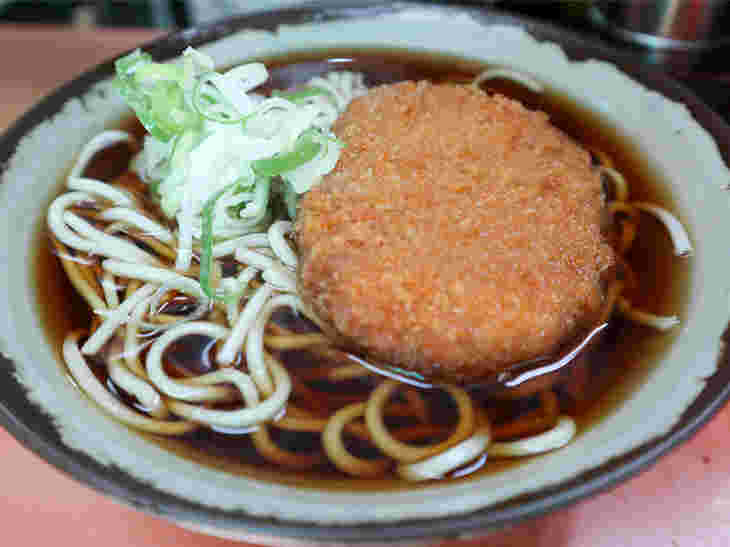 食楽webのコロッケそば