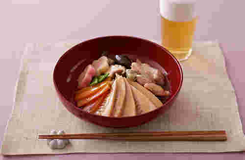 「鶏肉の酒かすだれ焼き」