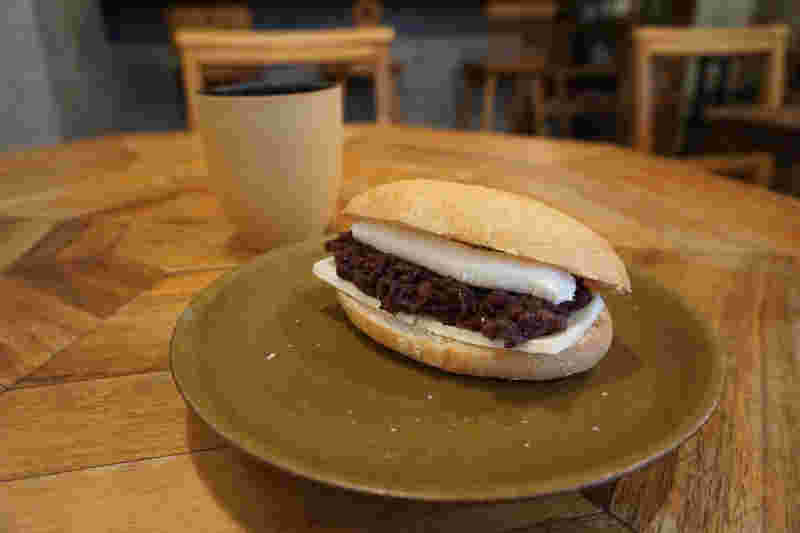 ドリンクとあんバターサンド