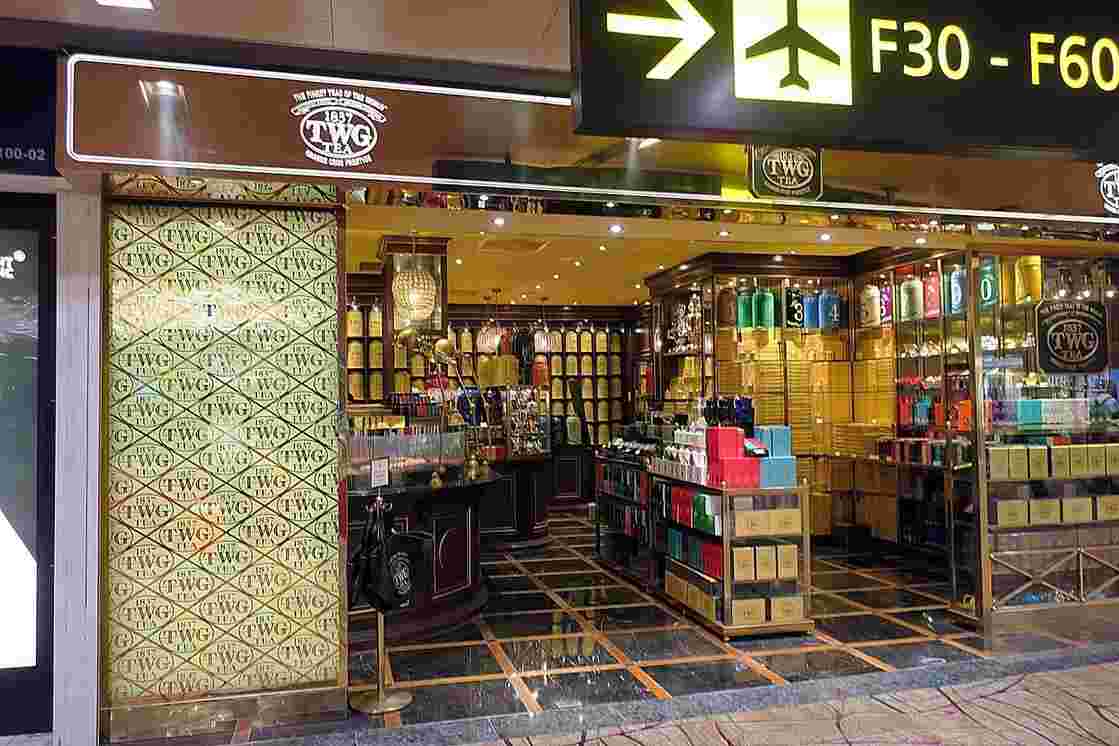 チャンギ空港ターミナル2にあるTWGの店舗